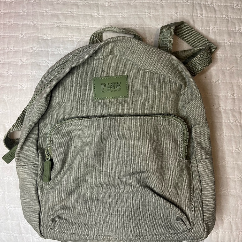 PINK Victoria's Secret Men's Sage Green Compact Backpack